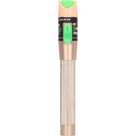 VFL-Rotlichtstift, rutschfester Griff, staubdicht, aus Aluminiumlegierung, 2,5-mm-Stecker, Glasfaser-Fehlerortungsgerät, Gold, mehr als 20 mW (1/5)
