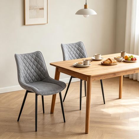 Fauteuil de salon moelleux, fauteuil rembourré, fauteuil d'appoint, chaise de salle à manger originale, chaise de bureau (seulement 2 chaises) (1/4)