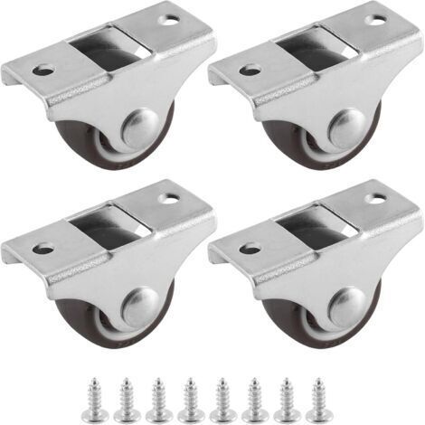 4 PièCes Mini Roulettes Roulettes de Meubles Petites Roulettes Fixes de 25 Mm Roulettes Mobiles Directionnelles Roulettes Mobiles pour Meubles (1/5)