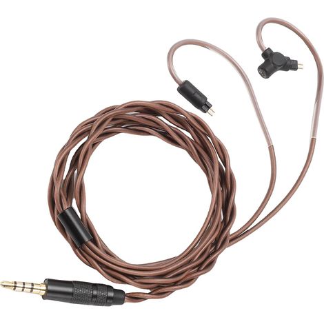 Câble de Remplacement pour écouteurs avec Microphone Amovible pour écouteurs ED16 ZSR ZST ZS10 IEM - Qualité Sonore OFC Premium, Plaqué Or, 1,2 M (1/5)