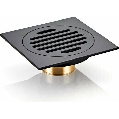 Drain De Douche Carré Acier Inoxydable Avec Amovible Ronde Couverture De Modèle Rotatif Plancher Siphon De Sol Anti-odeur Salle De Bain Large Calibre Attraper Cheveux(1010CM) (1/4)