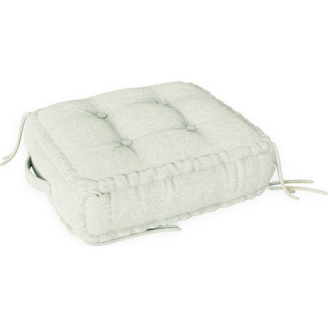 VERCART Großes DIY-Bodenkissen, Dickes Französisches Matratzenkissen, Kreatives Meditations-Yoga-Sitzkissen, Übergroßes Geknöpftes Kombinierbares Sitzpuff-Tatami-Kissen mit Tragegriff, Bändern und Abn