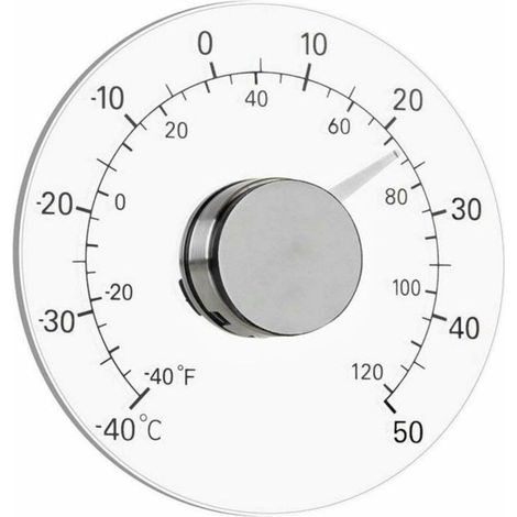 Fensterthermometer für drinnen und draußen, keine Batterien erforderlich, transparentes Zifferblatt, Wetterthermometer, präzise Messwerte für Zuhause, Büro und Terrasse