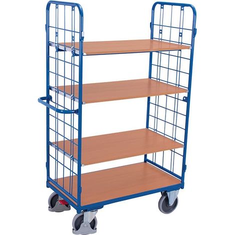 VARIOfit Etagenwagen hoch 1.000 x 700 mm 4 Böden 2 Wände (1/3)