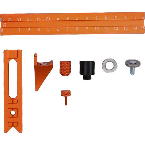 Règle de traçage, échelle à 4 côtés, outil de marquage magnétique pour le travail du bois à Double extrémité avec limite (1/5)