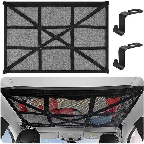 Filet de Rangement pour Toit Voiture Filet pour Toit de Voiture 90cmx65cm Universel Voiture Bagages Sac pour Le Voyage (1/4)