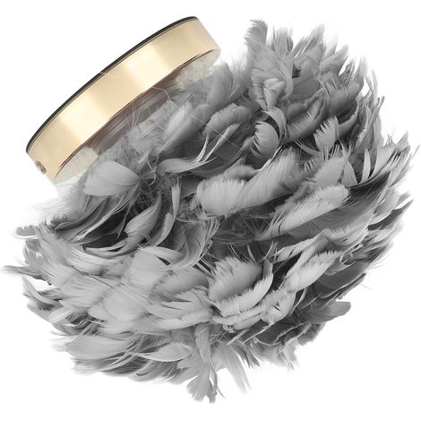 Lampe de table à plumes, gradation sans paliers, recharge USB, commande tactile, LED, pour chambre café, gris (1/5)