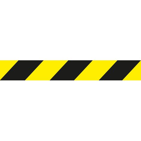 Nastro adesivo per bancomat con design nero e giallo, 50 mm x 33 m, ad alta resistenza.
