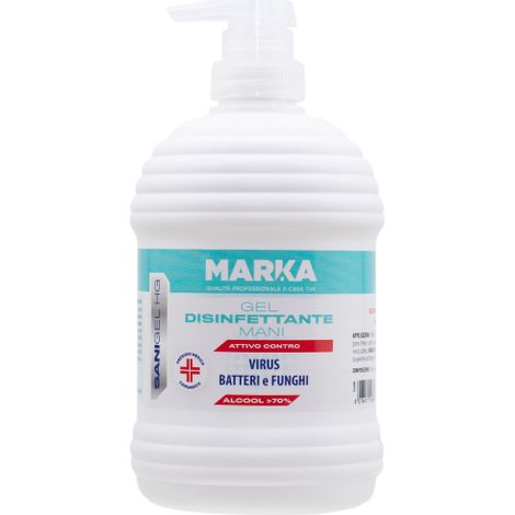 Gel assainissant de'sinfectant pour les mains Sanigel 500 ml a' base d'alcool e'thylique actif contre les virus bacte'ries et champignons