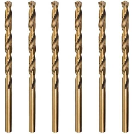 QORVA-6pcs M35 Foret Cobalt Metal Hélicoïdaux, 2mm HSS Forets Meche Metal Professional pour Inox Alliage Alliage de Haute Température Titane Cuivre Fer