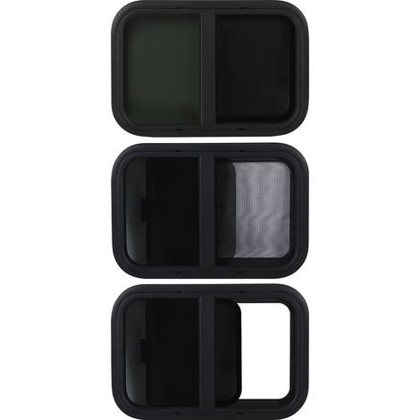 Fenêtre coulissante pour camping-car 21,32 x 14,24 pouces, fenêtres de remplacement en verre trempé résistant aux UV avec anneau de garniture et écran pour une épaisseur de 1,4 pouces (1/5)