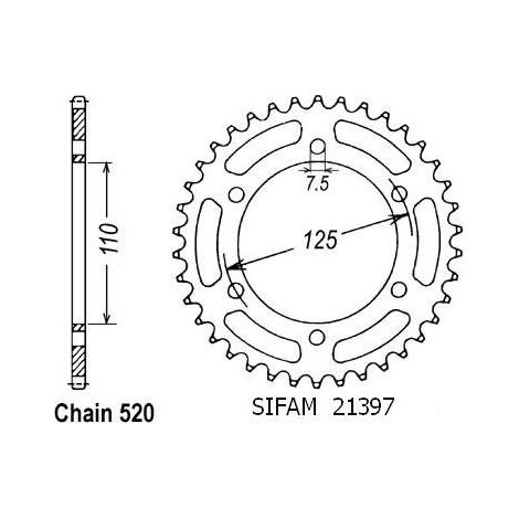 Couronne 125 Aletta Oro 1985-1987 - 520 - 41 Dents - Similaire JTR1397