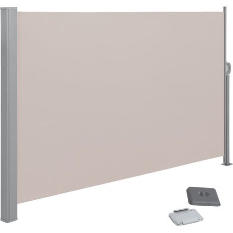 Tenda laterale per balcone e terrazza protezione privacy 180 x 350 cm privacy tortora (1/4)