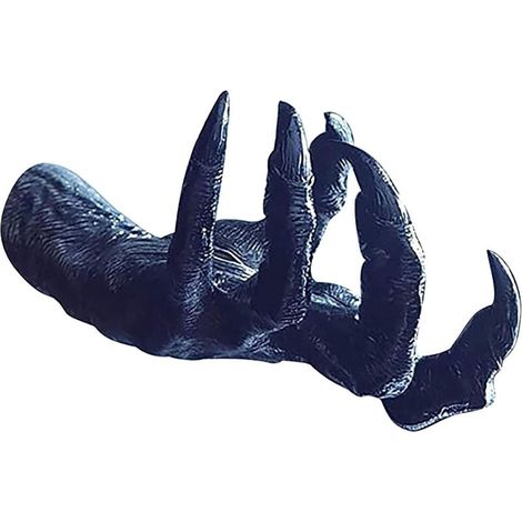 Décoration murale gothique main de monstre, sculpture décorative originale – noir (1/5)
