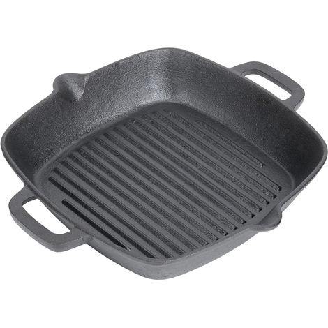 Pre-Seasoned Cast Iron Grill Pan with Dual Handles (1/5)