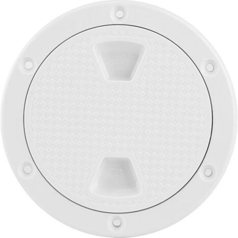 Runde, weiße ABS-Deckplatte (4 Zoll), UV-beständig, korrosionsbeständig, zum Anschrauben geeignet, für Inspektionsluken. (1/5)