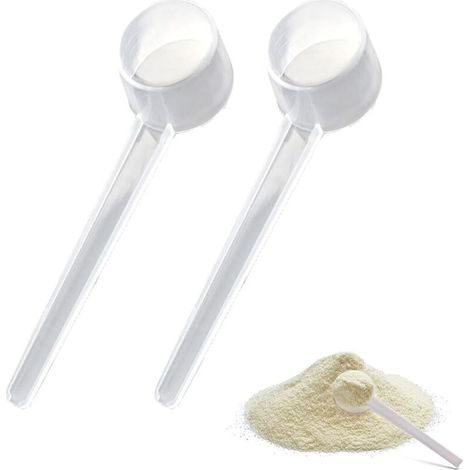 2-teiliges Set transparenter Messlöffel, Gramm-Messlöffel, Kaffee-Messlöffel, Messlöffel aus Kunststoff, Chrononutrition-Messlöffel, 5-g-Messlöffel zum Kochen und für Tee