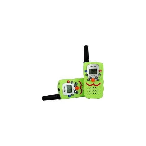 Talkie Walkie Enfant, 8 Canaux avec Dragonne Lampe de Poche VOX, Longue Portée Cadeau de Sourire pour Fête d'anniversaire, Jeu Famille, Chasse Extérieur (1 Paire, Vert) (1/4)