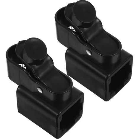 Kit de fixation pour store banne en 2 pièces avec interrupteur automatique pour pieds de store banne en plastique noir, compatible avec stores bannes et parasols, installation facile (1/5)