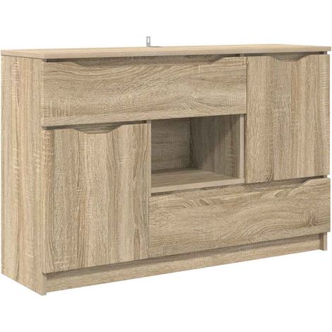 Sideboard Sonoma Oak 100 x 30 x 65.6 Engineered Wood vidaXL (1/5)