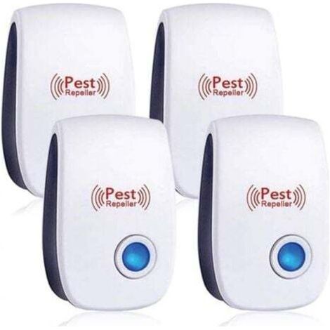 Pack Ultrasonic Mouse and Rat Repellent, Ultrasonic Rodent and Insect Repellent for Indoor Use, Electronic Repellent Against Mice, Mosquitoes, Cockroaches, Rats, Ants, and Spiders (1/4)