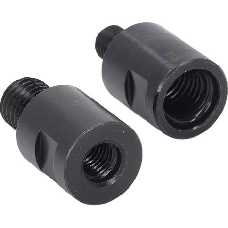 2PCS Adaptateur M10 Filetage Mâle à M14 Femelle pour Meuleuse Adaptateur Meuleuse d'angle Polisseuse Filetage Adaptateur de Foret de Base Convertisseur de Tige D'extension M14 à M10 (1/5)