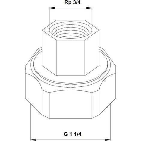 Grundfos Raccord 3/4" pour circulateurs de chauffage 3/4", 525156