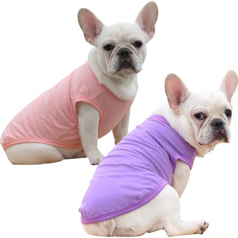 Gilet Pour Chien - Coton Respirant Manches Courtes - Protection Solaire Été - Lot De 2 (1/5)