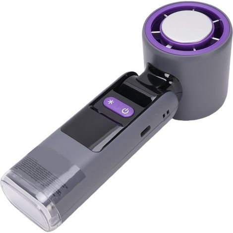 Wiederaufladbarer, tragbarer Ventilator mit digitaler LED-Anzeige, 100 einstellbaren Geschwindigkeitsstufen, faltbar und mit integriertem LED-Licht ausgestattet, ideal für Reisen und Outdoor-Aktivität (1/5)