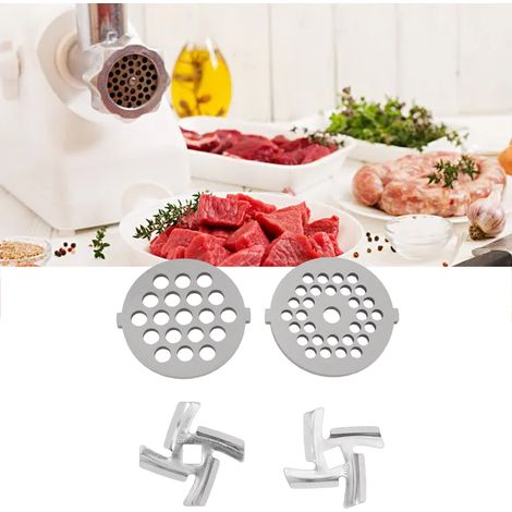 Fleischwolf-Zubehör, 4-teiliges Set: Messerscheibe, Kreuzmesser (1/5)