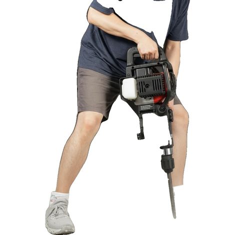 Trapano a percussione per demolizione, potenza 1000W, diametro di foratura 40mm, frequenza di impatto 3200, peso 10,5 kg, serbatoio carburante da 0,9L. (1/5)