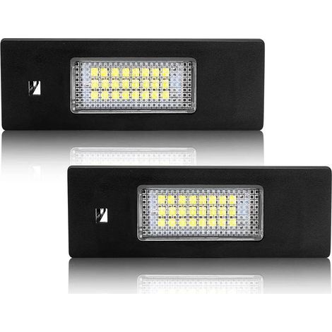 Luci targa a LED, lampadine super luminose 6000K bianco xenon, 24 SMD, luci posteriori per E87/E81/E64/E63/E85/E86/F12/F13/K48 ecc., 2 pezzi (1/5)