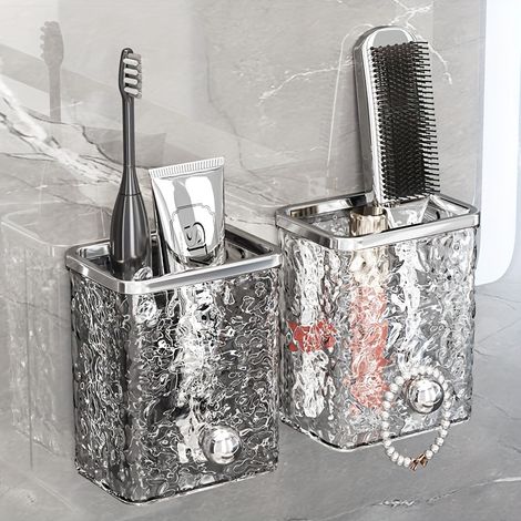 Organiseur de salle de bain mural Design « Ondes d'eau » Rangement multi-compartiments (1/5)