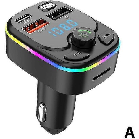 Émetteur FM Bluetooth pour voiture, kit radio avec double interface USB, lapin brun doré, barre droite (1/5)