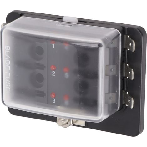 Wasserdichter 6-Wege-Sicherungskasten DC32V für Auto und Boot, ATC/ATO-Sicherungsblock mit LED-Leuchte, Kontrollleuchte, Schutz für Schifffahrt und Automobile. (1/5)