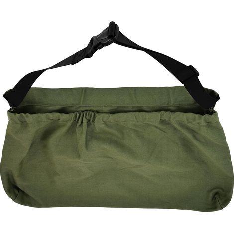 Sac à cueillir les fruits, sac à outils ajustable en tissu Oxford à porter à la taille, récolte mains libres pour le jardinage, cueillette en verger (feuillage) (1/5)