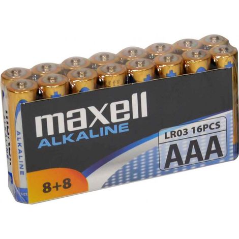 MAXELL - Piles LR03 AAA Pack de 16 (8+8)