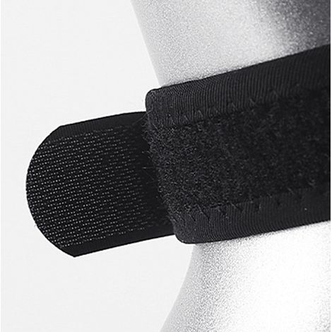 Patella-Kniebandage, lindert Knieschmerzen, Sehnenstützband, verstellbar, geeignet für Basketball, Laufen, Wandern, schwarz. (1/5)