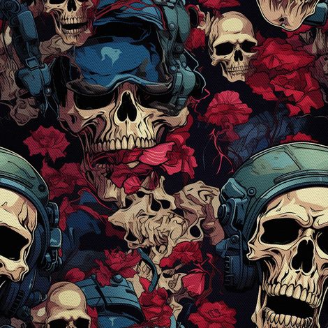 Tela decorativa para exteriores Oxford - Motivo de calavera I DX4724 (1/5)