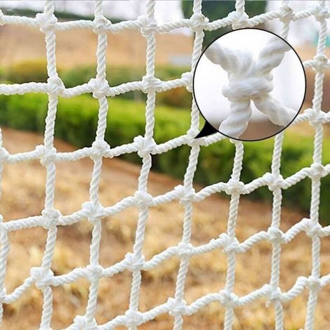 Filet de protection 3Mx2M pour balcon et escalier – Maille 5 cm haute densité – Sécurité enfants et animaux – 100 serre-câbles inclus - 100pcs (1/5)