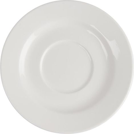 Soucoupes Rondes en Porcelaine Fine 143 mm Lumina - Lot de 6 (1/5)