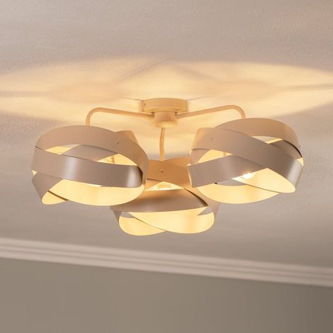 [GEBRAUCHT] B-Ware Euluna Deckenleuchte Lampe Tornado Deckenbeleuchtung beige 3-flammig Metall (1/2)