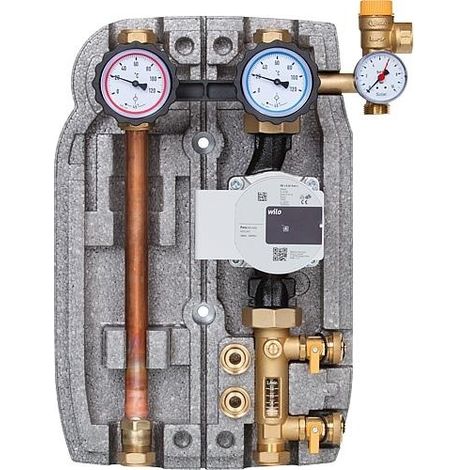 Station solaire 2 circuits, compression ø22, 8-28l/min Wilo ST25/6