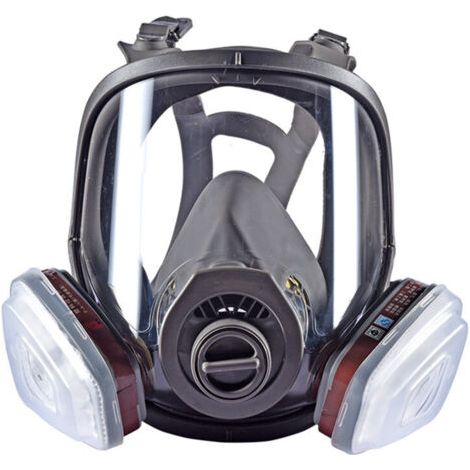 Masque de protection 14 en 1, masque de protection respiratoire réutilisable, masque à gaz, filtre, protection contre les vapeurs de gaz, masque anti-poussière, adapté au meulage, au polissage, au sou