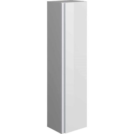 RAK Joy Wall Hung Tall Storage Unit 300mm Wide - Pure White (1/3)