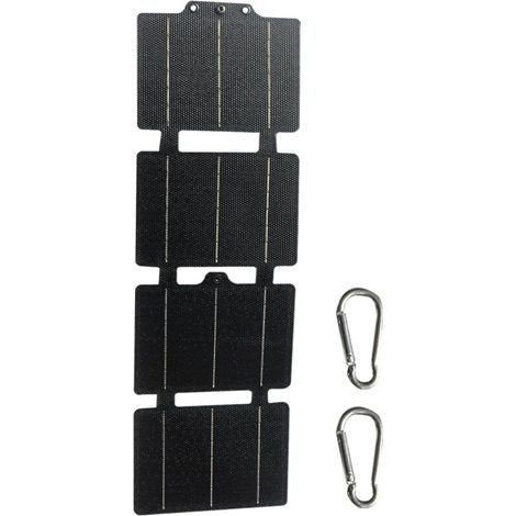 Chargeur Solaire 14W Pliable Camping Panneau Solaire - Chargeur Léger pour Téléphones et Tablettes Haute Efficacité pour Camping Randonnée Randonnée (1/4)