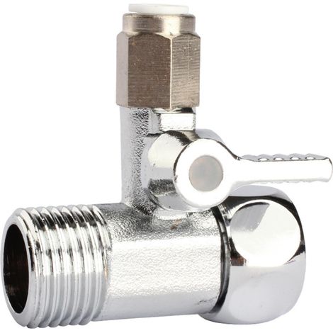 Adattatore per collegamento idrico a T, 1/2 x 1/2 x 1/4 di pollice, valvola di intercettazione a T, adattatore per collegamento idrico, valvola di intercettazione per frigorifero, filtro dell'acqua, t