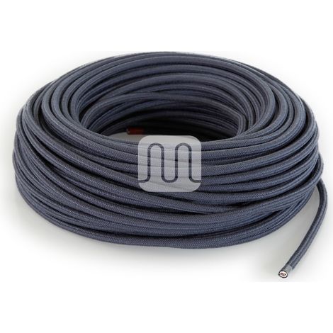 CAVO ELETTRICO TESSILE TONDO - GRAFITE TO416 3MT MERLOTTI