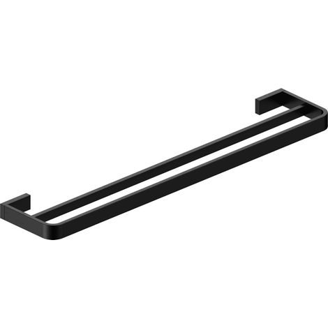 Orbit Mono Double Towel Bar Rail 598mm Wide - Black (1/2)