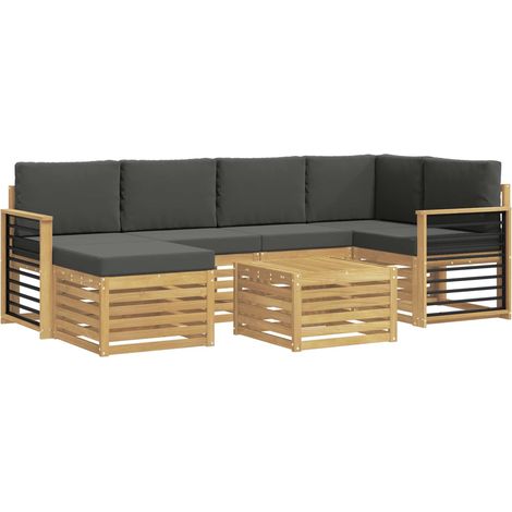 Ensemble de canapés d'extérieur 7 pc Blanc et anthracite vidaXL